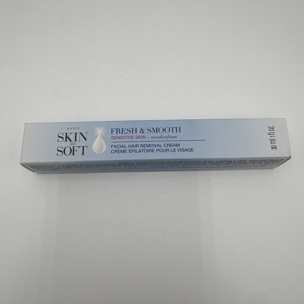 Avon Skin So Soft Fresh Smooth Sensitive Skin Facial Hair Removal Cream, 1 fl oz